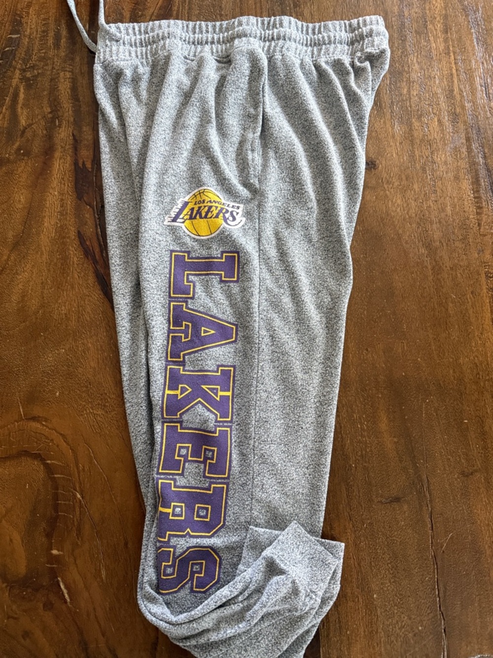 NBA Los Angeles Lakers Gray Sweatpants with Purple & Gold Logo